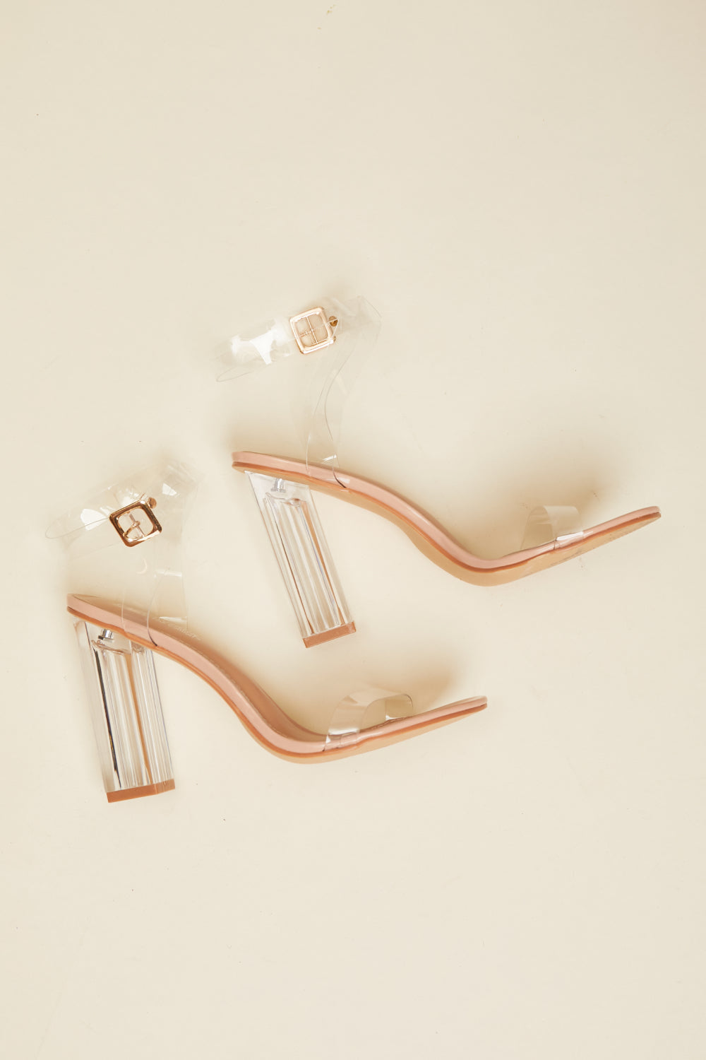 Cape Robbin Living Large Clear Block Heels -