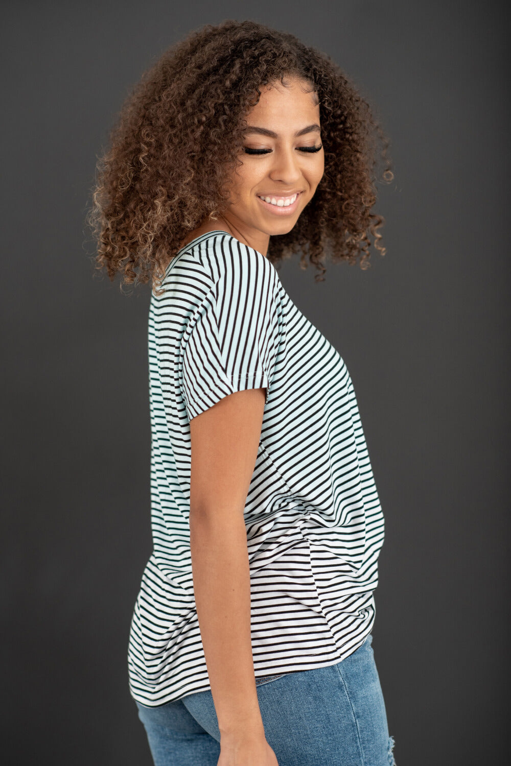 Sew In Love Running Free Striped Tee -