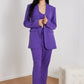 GeeGee Wall Street Bra, Blazer, and Pants Set in Purple -
