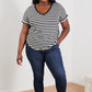 Sew In Love Everyday Essentials Striped V-Neck Tee -