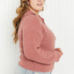 Andree by Unit Central Park Full Size Half-Zip Ribbed Sweater -