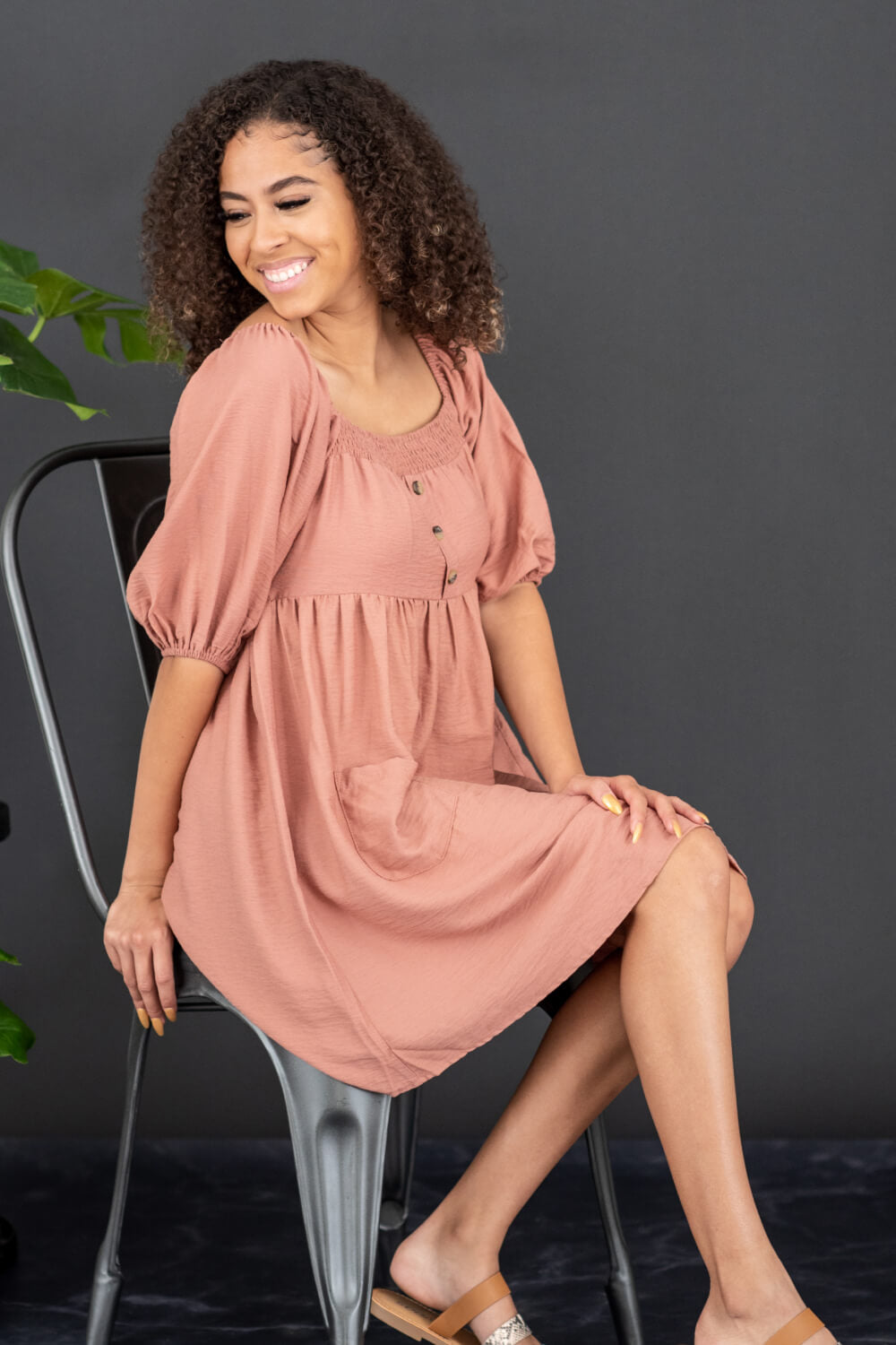 GeeGee I Promise Puff Sleeve Dress -