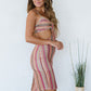 HYFVE I Want Candy Striped Cutout Crochet Dress -