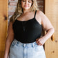 White Birch Laced-Up Luxe Ribbed Bodysuit -