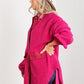 Davi & Dani Cliffhanger Teddy Button Down Shacket -