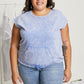 Sew In Love See You Around Acid Wash Pocket Tee in Denim -