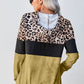 Leopard Color Block Hoodie -