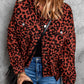 Leopard Print Raw Hem Jacket -