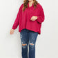 Andree by Unit Delectable Taste Full Size Ruched Detail Button-Down Shirt -