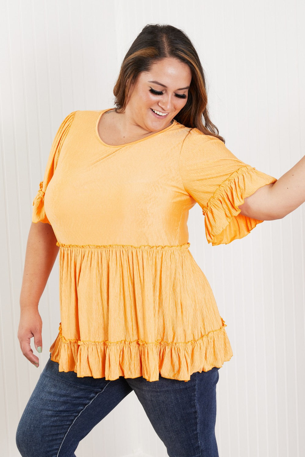 Hailey & Co Our Song Ruffled Babydoll Top -