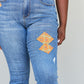 Judy Blue Kimberly 70's Patch Skinny Jeans -