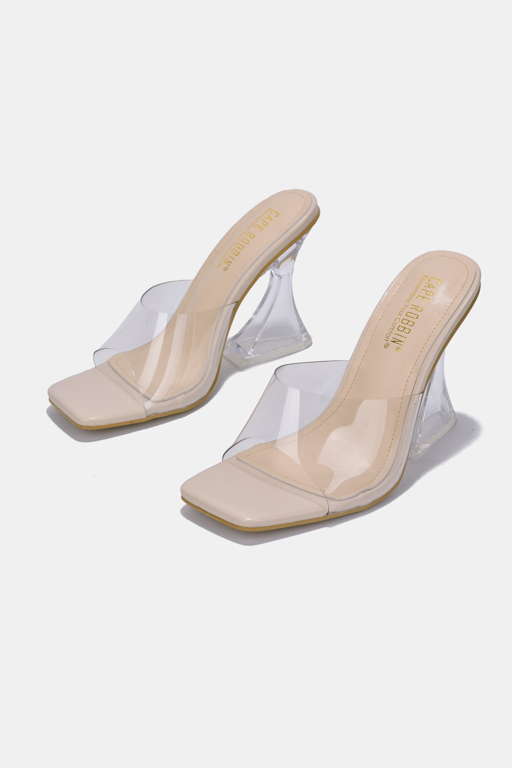 Cape Robbin Clear View Slide-On Heels -