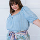 Doe & Rae Keep Me Close Chambray Top -