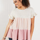 Hailey & Co Weekend Special Color Block Tiered Babydoll Top -