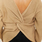 CY Fashion Just a Little Twist Open Back Sweater -