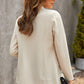 Lapel Collar Button Pocket Blazer -