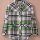 Plaid High-Low Shirt Jacket -