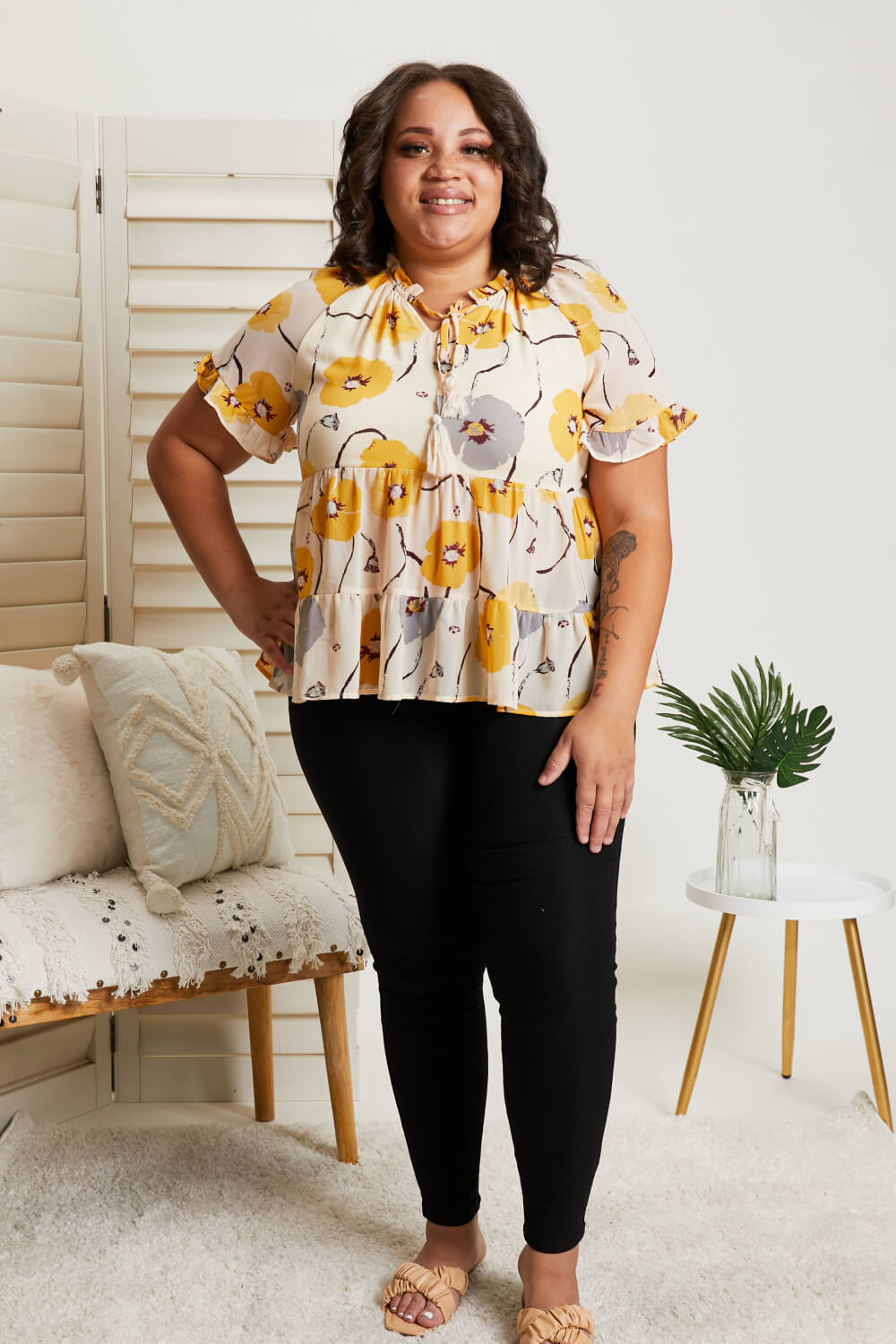 Hailey & Co Beautiful Blooms Floral Top -