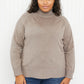Emerald Collection Northwest Full Size Ribbed Detail Turtleneck Sweater -