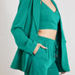 GeeGee Wall Street Bra, Blazer, and Pants Set in Kelly Green -