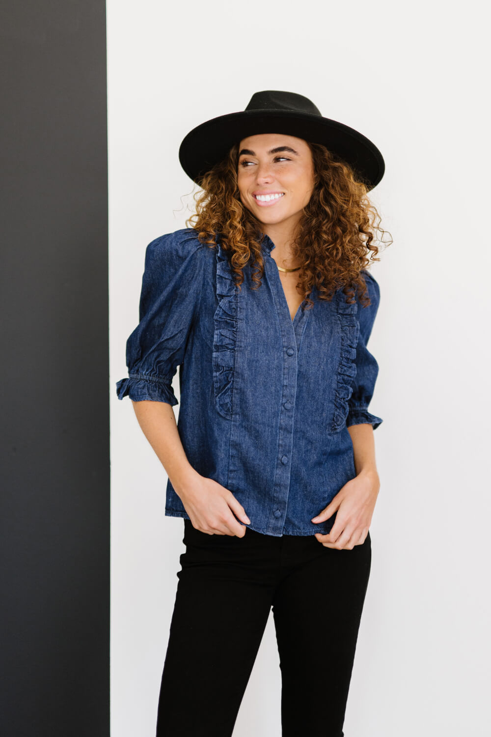 Sweet Generis Be True Denim Top -