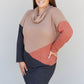 CY Fashion The More The Merrier Color Block Sweater Dress -