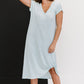 P & Rose Plot Twist T-Shirt Dress with Pockets in Mint -