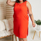 Cotton Bleu Fingers Crossed Sleeveless Dress in Orange -