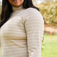 CY Fashion Since When Full SIze Striped Long Sleeve Turtleneck Top -