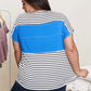 Sew In Love Ideal Date Color Block Striped Tee in Blue -