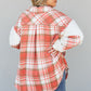 Davi & Dani Somewhere in Seattle Plaid Teddy Sleeve Shacket -