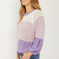 CY Fashion Sugar Plum Color Block Sweater -