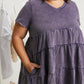 Sew In Love Breathtaking Views Tiered Mini Dress in Navy -