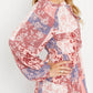 Andree by Unit Patchwork Floral Balloon Sleeve Dress -