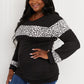 Acting Pro Wild for the Weekend Full Size Leopard Contrast Top -