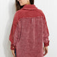 Zenana Autumn Breeze French Terry Button Front Jacket -