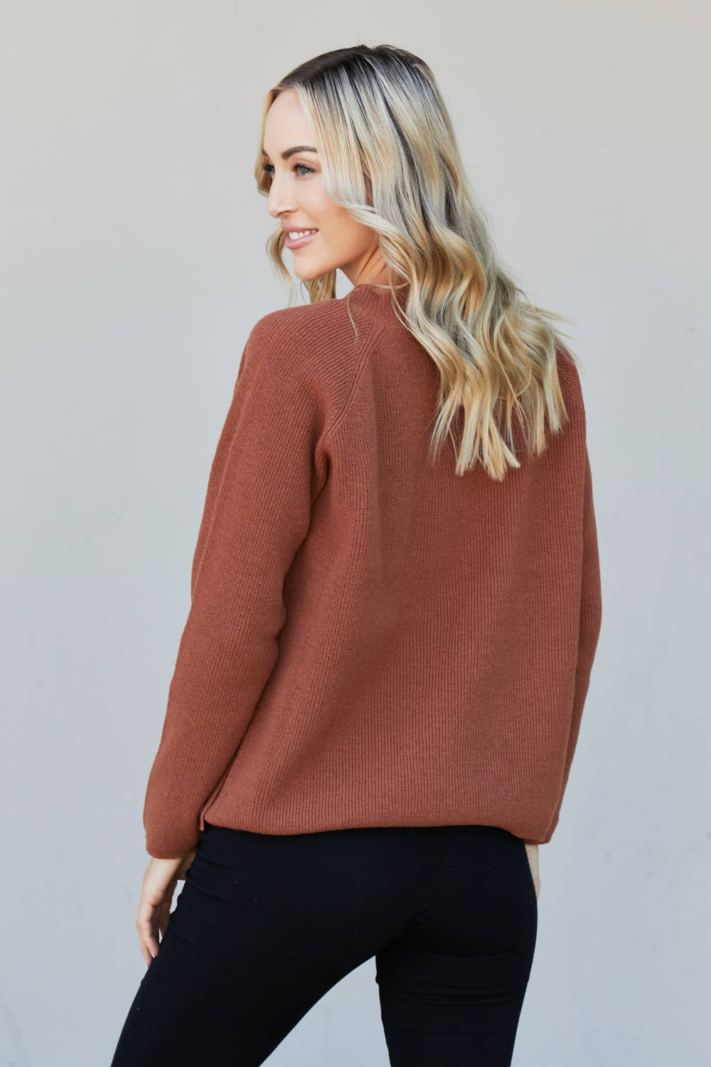 Heimish Full Size Raglan Sleeve V-Neck Sweater -