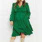 Davi & Dani Rooftop Reservation Full Size Layered Ruffle Midi Dress -