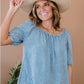 Doe & Rae Keep Me Close Chambray Top -