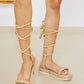 KAYLEEN Learning the Ropes Lace-Up Espadrille Sandals -