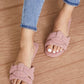Weeboo Here For You Faux Fur Sandal Slides -