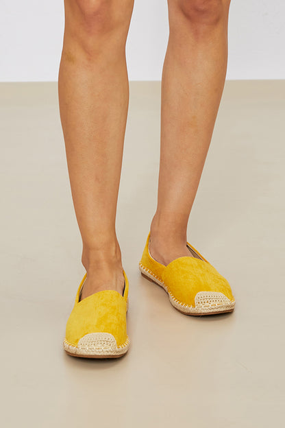 WeeBoo In Step Espadrille Slip-On Flats in Yellow - Yellow / 5.5