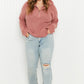 Andree by Unit Central Park Full Size Half-Zip Ribbed Sweater -