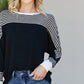 Sew In Love Full Size Striped Dolman Sleeve Knit Top -