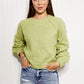 GeeGee Having Fun Reverse Stitch Cropped Sweater -