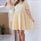 Davi & Dani All About Eyelet Dress in Baby Yellow - Baby Yellow / 1X