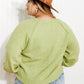GeeGee Having Fun Reverse Stitch Cropped Sweater -