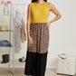 P & Rose Girl Next Door Leopard Color Block Dress in Mustard -