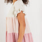 Hailey & Co Weekend Special Color Block Tiered Babydoll Top -