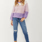 CY Fashion Sugar Plum Color Block Sweater -